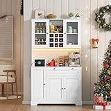 SACOOL Küchenschrank,Hochschrank,Aufbewahrungsschrank,Vitrinenschrank...