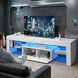 Oyajia LED TV-Konsole wandmontiert mit Beleuchtung LED TV-Ständer mit...