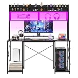 JUMMICO Gaming Tisch Schreibtisch 120 x 60 x 162 cm mit USB-Anschluss...