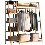 Offener Kleiderschrank aus Bambus mit Regalen – Vielseitiger,...