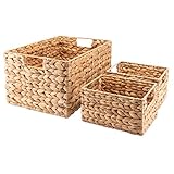 Decorasian Korb Aufbewahrung geflochten aus Wasserhyazinthe - Seegras...