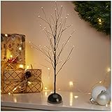 com-four® LED Baum als dekorative Beleuchtung - Lichterbaum mit 48...