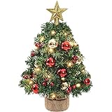 Yorbay Mini Weihnachtsbaum mit 20 warmweiß LEDs 8 Licht Modi,...