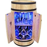 weeco - Fassbar mit Tür und Weinhalter RGB-LED-Beleuchtung -...