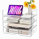 4 Stück Acryl Briefablage in Premium-Qualität, Transparent...