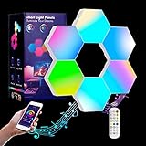 OurLeeme Hexagon LED Licht, Sechseckige LED Wandleuchten RGB mit...