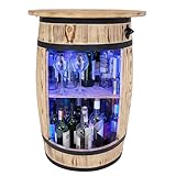 weeco Barschrank mit tischplatte und LED RGB Leuchten - Tisch Home bar...