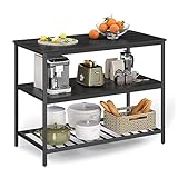 VASAGLE Küchenregal mit großer Arbeitsplatte, 3-stufiges...