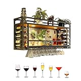 Ywanwj 85 * 30 * 50cm bar Regal Wand - Weinregal Wand Mit Beleuchtung,...