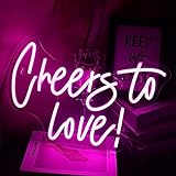 Led “Cheers To Love' Neon Zeichen USB mit Dimmer Schalter Neon...