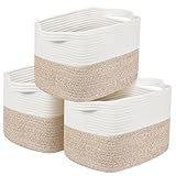 Toemics 3er Set Aufbewahrungskorb Klein Regalkörbe Baumwolle...