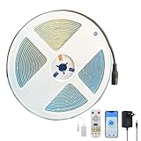 Yamlten 12V COB LED Streifen 2700k Warmweiß,Dimmable LED strip mit RF...