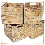 4 schöne Korbkisten aus Holz, passend für Kallax Ikea, zum Verstauen...