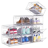 ARSTPEOE Shoe Boxes 9Pack, Shoe Storage Boxes with Door, Shoe...