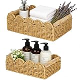 2er Set Aufbewahrungskorb Geflochten, Geflochtener Korb für geschenke...