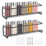 Dulynva 2er Set Gewürzregal Wand Ohne Bohren Schwarz Gewürzregal...