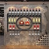 TELCIM Weinregal Wand Metall Mit LED-Beleuchtung, Bar-Einheit...