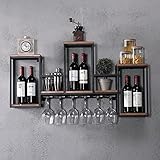 Gdetnysty Wandmontage Weinregal Esszimmer Restaurant Bar Metall+Holz...