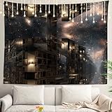 Shrahala Unendliche Bibliothek Nebel Regale, Wandteppich, kosmische...