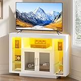 YITAHOME 100CM Eckschrank mit RGB-LED-Beleuchtung, Eckkommode...