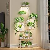 BACEKOLL Pflanzenständer mit Wachstumslicht - 8 Ebenen Blumenständer...