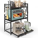 NETEL Erweiterbares mikrowellen Regal mit schublade,3 Stufig...