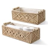 Mkono Makramee Aufbewahrungskörbe Dekor Box Handgemachte Gewebte...