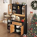 Küchenschrank, Hochschrank, Aufbewahrungsschrank, Vitrinenschrank mit...