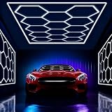 Jatwefiv Hexagon LED Beleuchtung 14-teilig, 720W 86400lm 6500K Garagen...