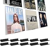 BiJun Vinyl-Wandhalterung, 10 Stück, schwarzes Metall, Vinyl-Regale,...