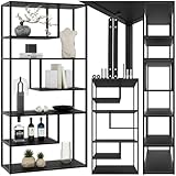 tectake® Industrial Regal, Metallregal, Bücherregal mit Regale &...