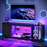 Bestier TV-Schrank 145x35x52 cm für Fernseher bis 65 Zoll mit RGB...