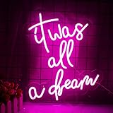 It was All A Dream Neon Sign Light Dream Neon Lights Wall Decor for...
