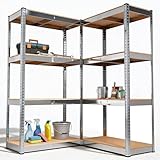 Juskys 2er-Set Lagerregal Easy 2X 160x80x40cm (HxBxT) | 640kg Traglast...