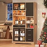 Gecheer Küchenregal, mit farbwechselnder LED-Beleuchtung,...