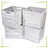 4 schöne Korbkiste naus Holz, passend für Kallax, zum Verstauen von...