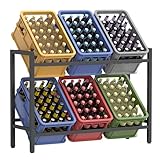 SONGMICS Getränkekistenregal, 2 Ebenen, für 6 Kisten,...