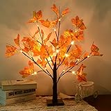 INHDBOX 24 LEDs Ahornblatt Baum Licht, 49cm Schreibtisch...