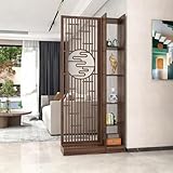 Massivholz-Eingangs-Schrank, Wohnzimmer-Trennwandregal mit Stauraum,...