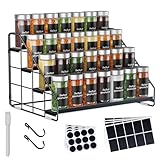 AHOMSEL 4-stöckiges Gewürzregal stehend - Höhenverstellbar (2/3/4...
