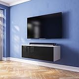 Skylara – Fernsehschrank / TV-Lowboard mit LED RGB Modern Hängend...