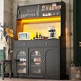 Küchenschrank, Hochschrank, Vitrinenschrank, Buffetschrank mit...