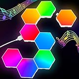 Hexagon LED Panel - RGB Smart Lights Sechseck Wandleuchten Gaming Wand...