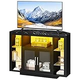 YITAHOME 100CM Eckschrank mit RGB-LED-Beleuchtung, Eckkommode...