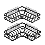 ZVZM Duschablage Ohne Bohren Schwarz Eckregal, Duschregal 2er-Pack,...