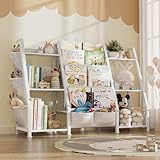 GoTiling Kinder Bücherregal Kinderzimmer Spielzeug Regale: Offenen...