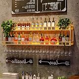 NEHCFO Moderne Metall Wand Montiert Wein Display Rack, Weinregal...
