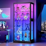 Gurexl Dynamische RGB Glasvitrine mit LED Beleuchtung und...
