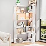 ChromaCasa 5-Etagen Eckregal Mit LED-Beleuchtung, Dreieckiges...