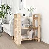 WRJENFSC Massivholz Kiefer Bücherregal Raumteiler 80x35x91 cm Schmal...